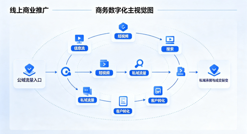 琼海市线上商业推广怎么做？全域流量闭环搭建与低成本转化实战指南